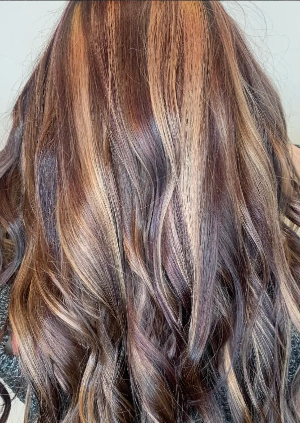 Cordial cherry crumble peanut butter and jelly pie — hair work by Stephanie Thomas at Gypsy Cosmo Salon