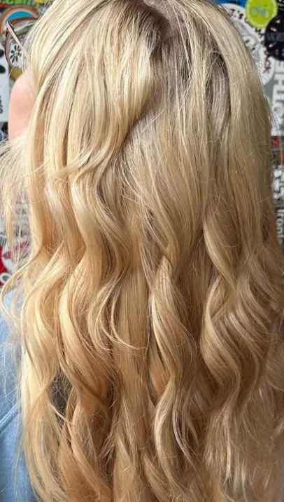 Hand sewn beaded wefts — hair work by Stephanie Thomas at Gypsy Cosmo Salon