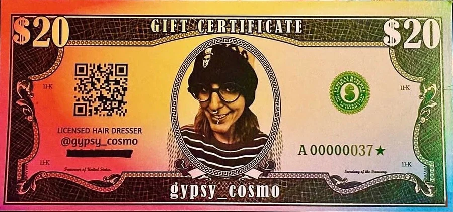 Gypsy Cosmo Salon gift certificate